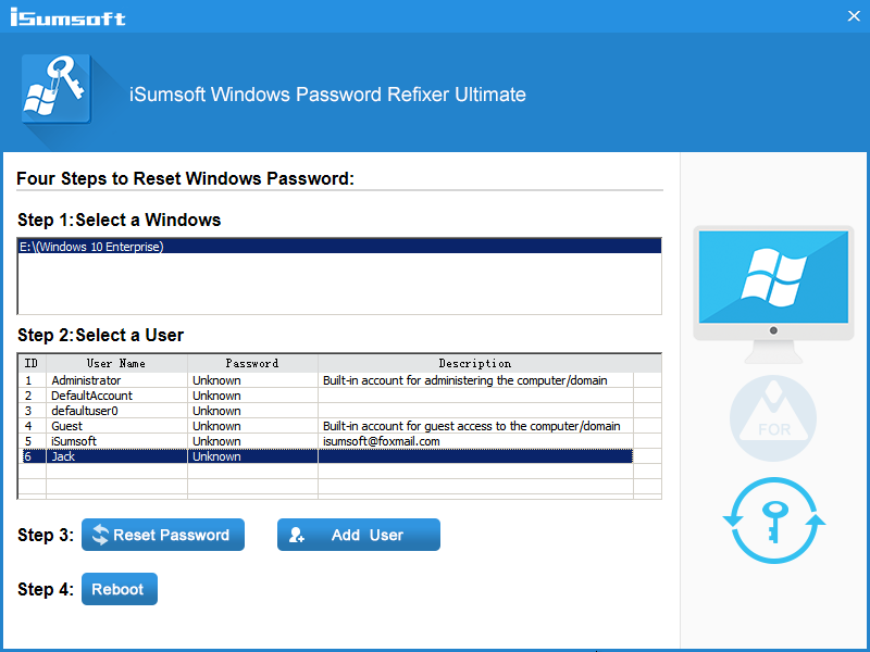 windows password refixer ultimate