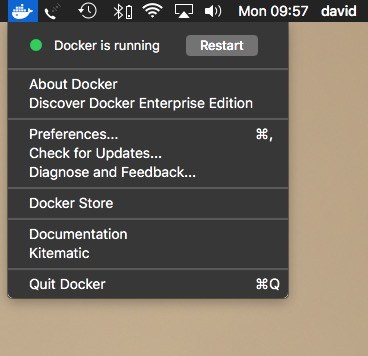 after installing docker for mac, how to use kitematic